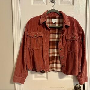 American Eagle Outfitters Rust Corduroy Utility Jacket